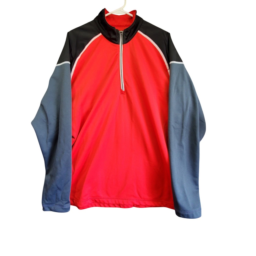 Bermuda Sands Storm Dri Mens XL Quarter Zip Pullover Red Black Grey Golf Jacket